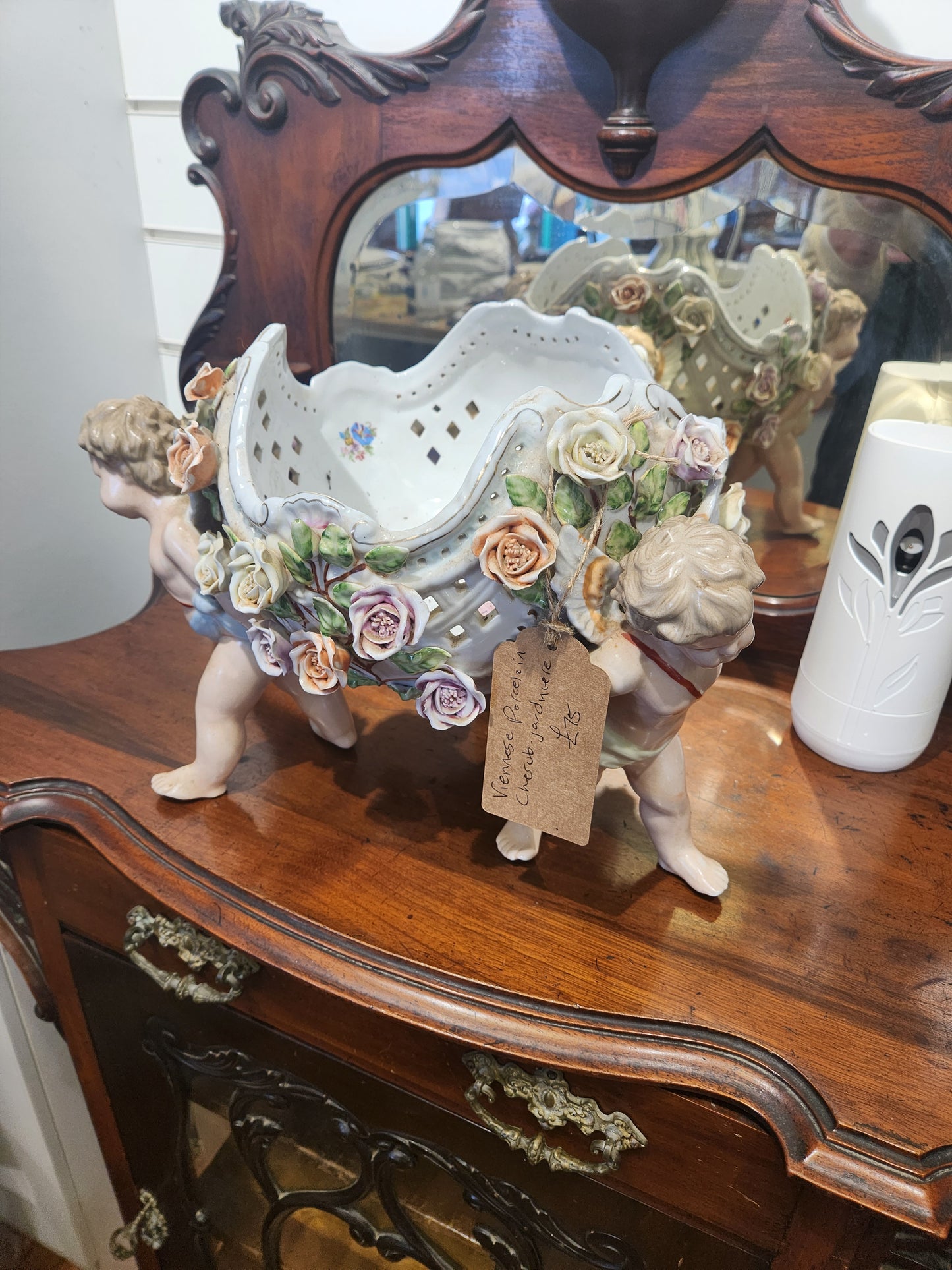Large Viennese cherub jardiniere