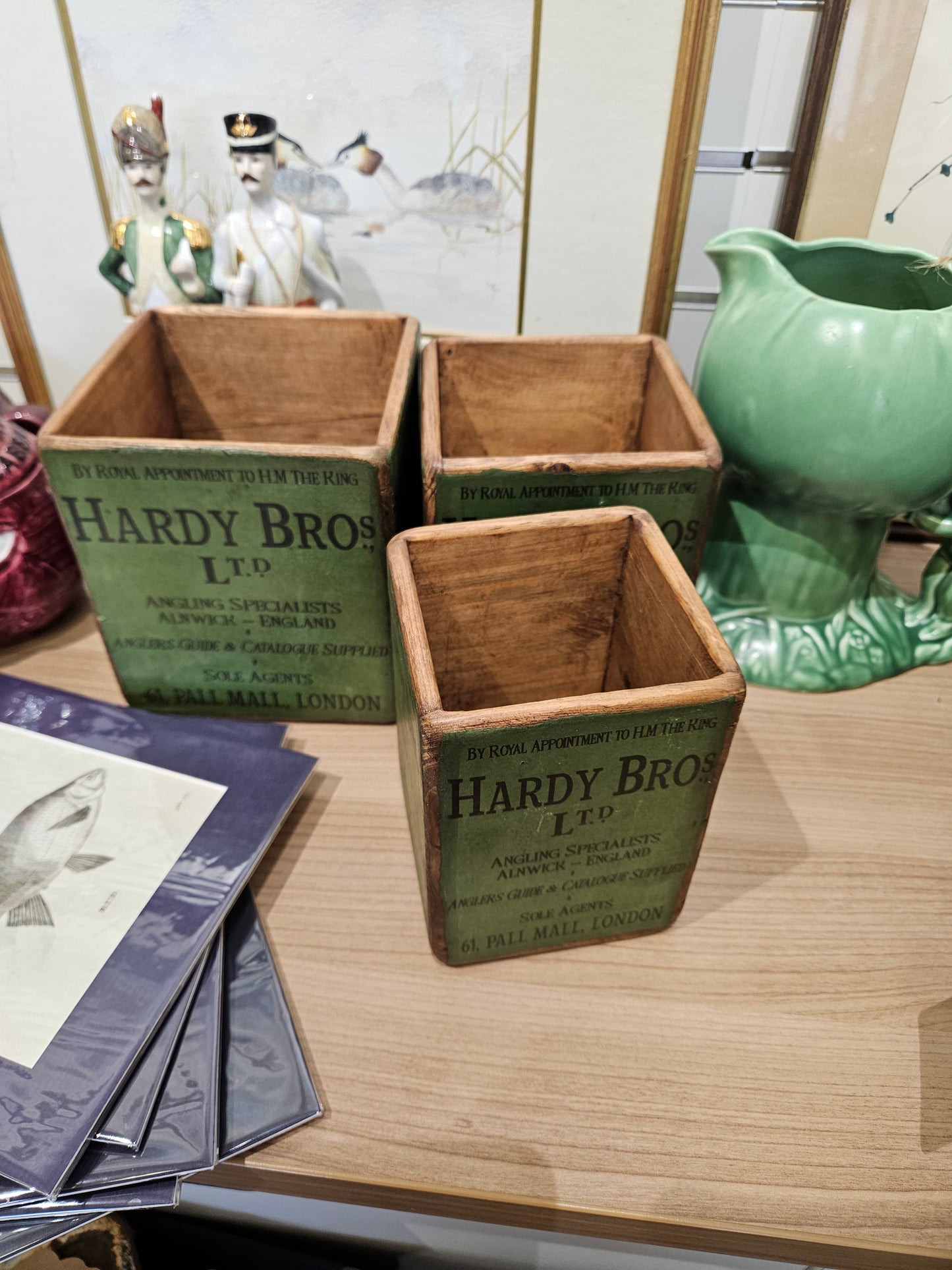 Hardy bros wooden boxes