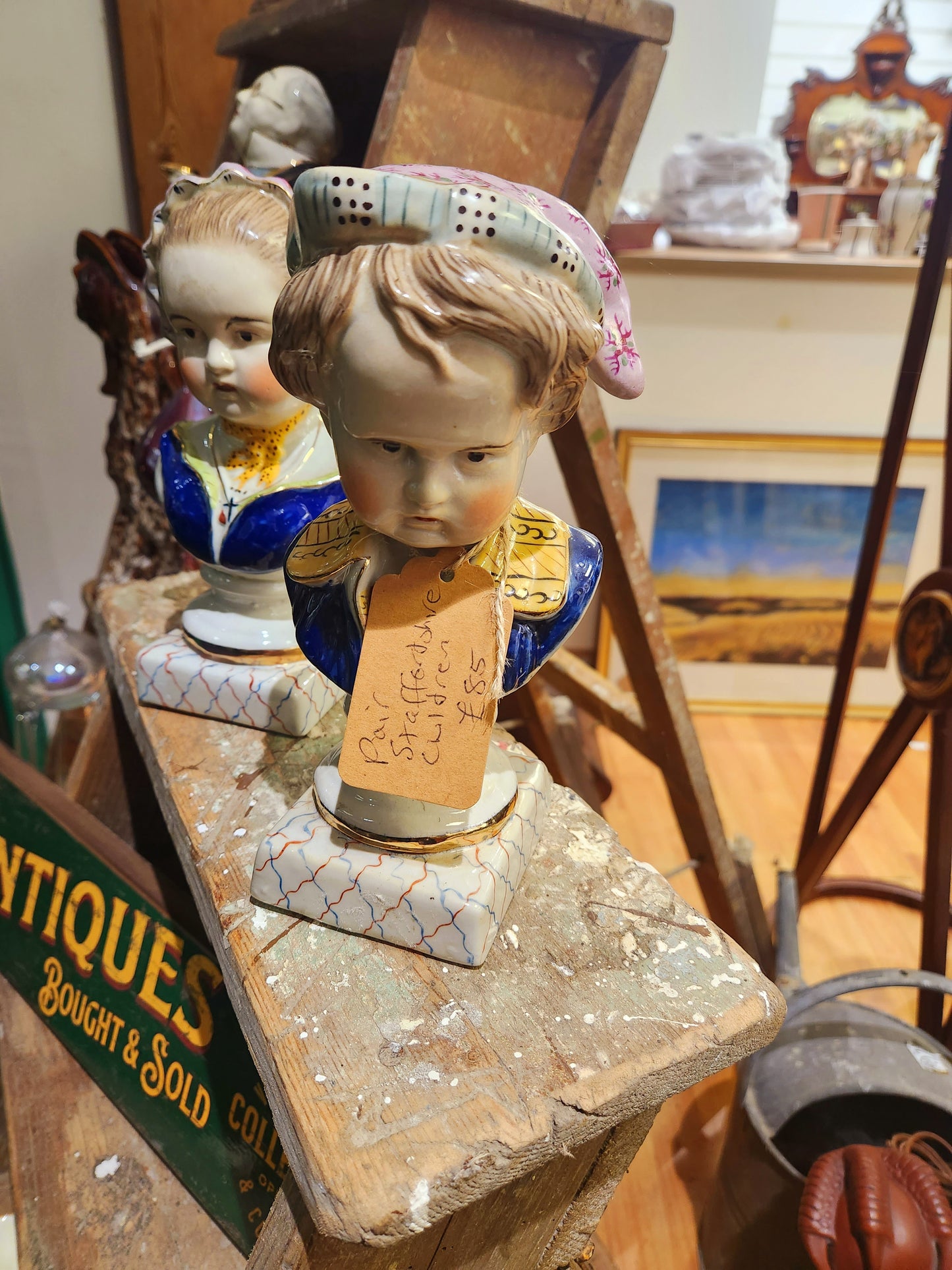 pair of staffordshire children